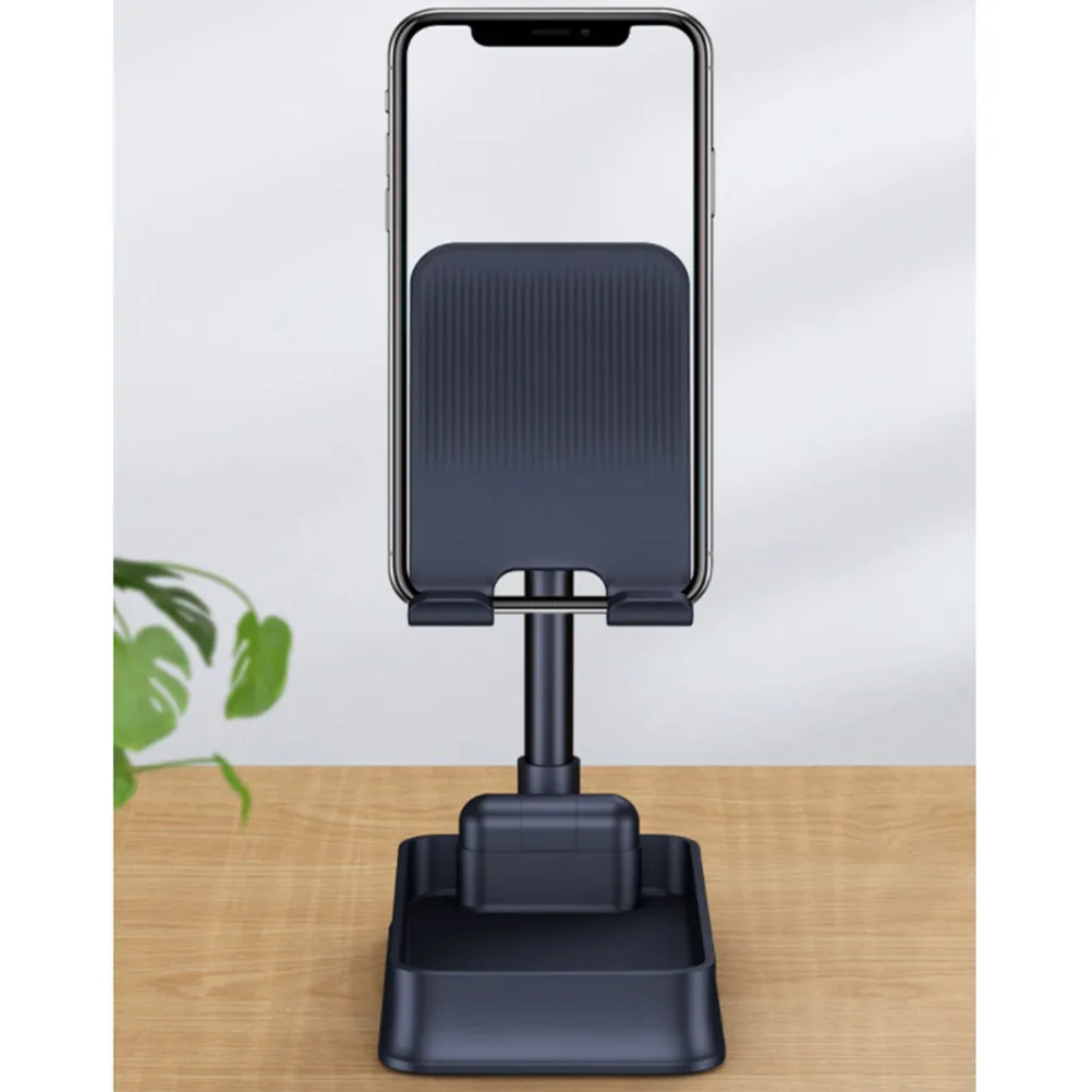 Rotatable Portable Phone Bracket for Desktop – Black Adjustable Stand for Cell Phone & Tablet
