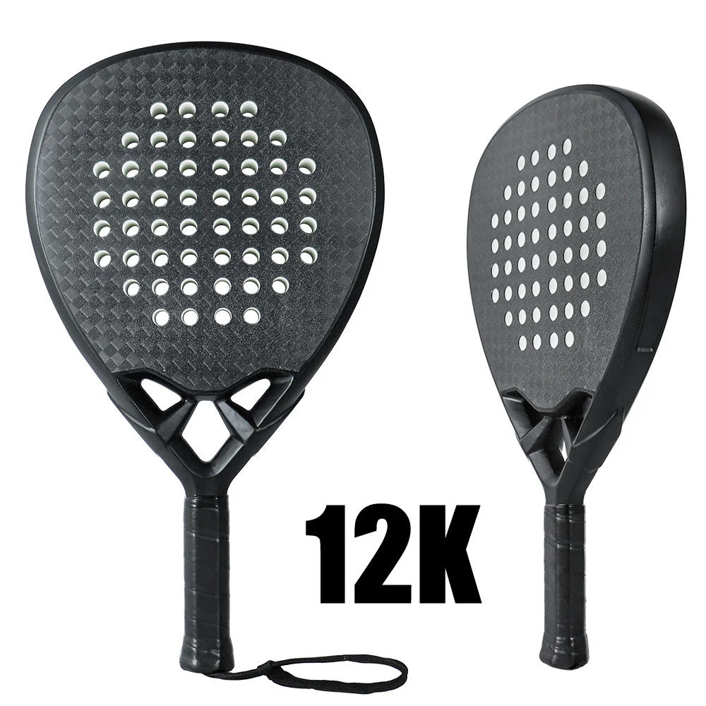 2025 top grade Carbon fiber material tennis paddle, high strength 12K polyester net material, customizable outdoor padel sports