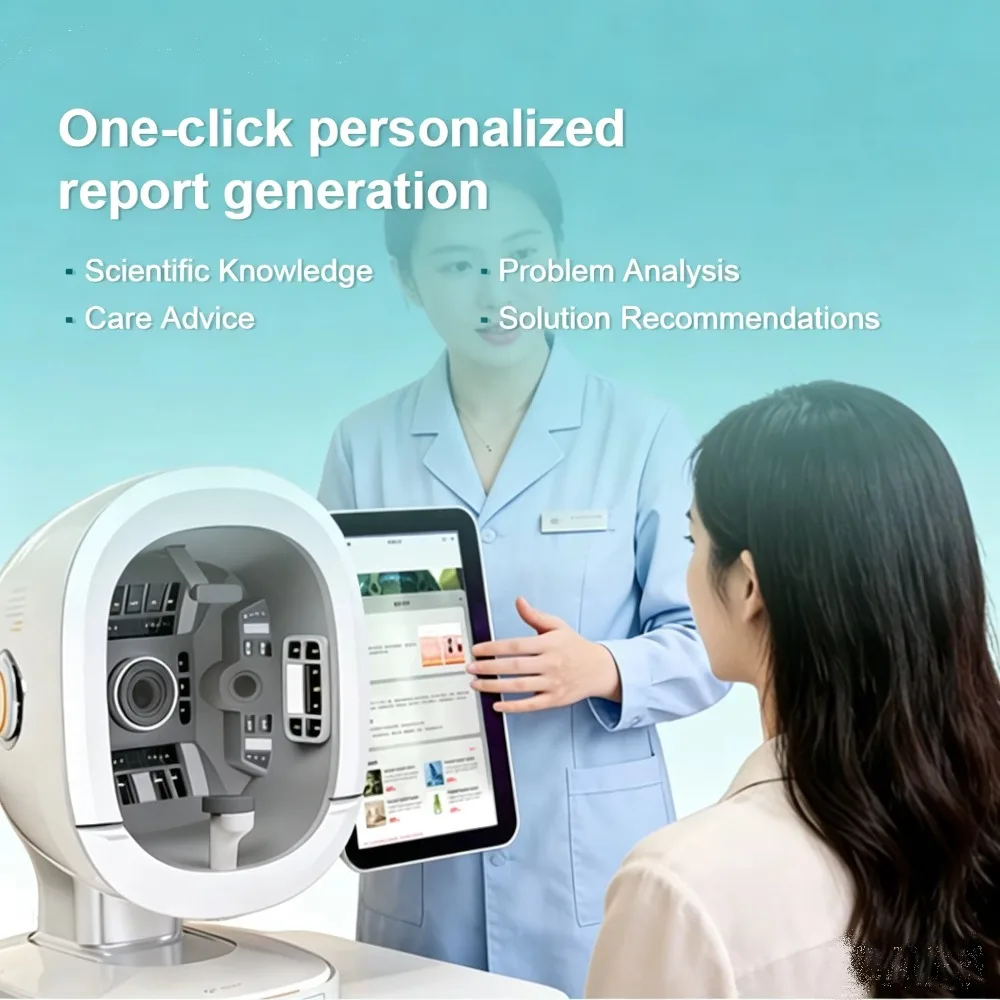 AI Skin and Hair Analyzers 3D Skin Scanner Facial Analysis Portable Skin Analyzer Machine Beauty Salon Use