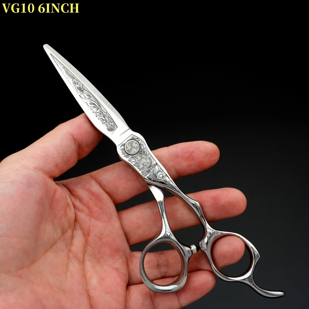 Professional Barber Scissors vg10 Steel Multifunctional thinning scissors Salon Tool Accessories 4-5-5.5-6-6.5-7inch