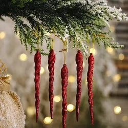 Christmas Decoration 3/6PCS Simulation Ice Xmas Tree Hanging Ornament Fake Icicle Props X-mas Tree Decorations Winter Party