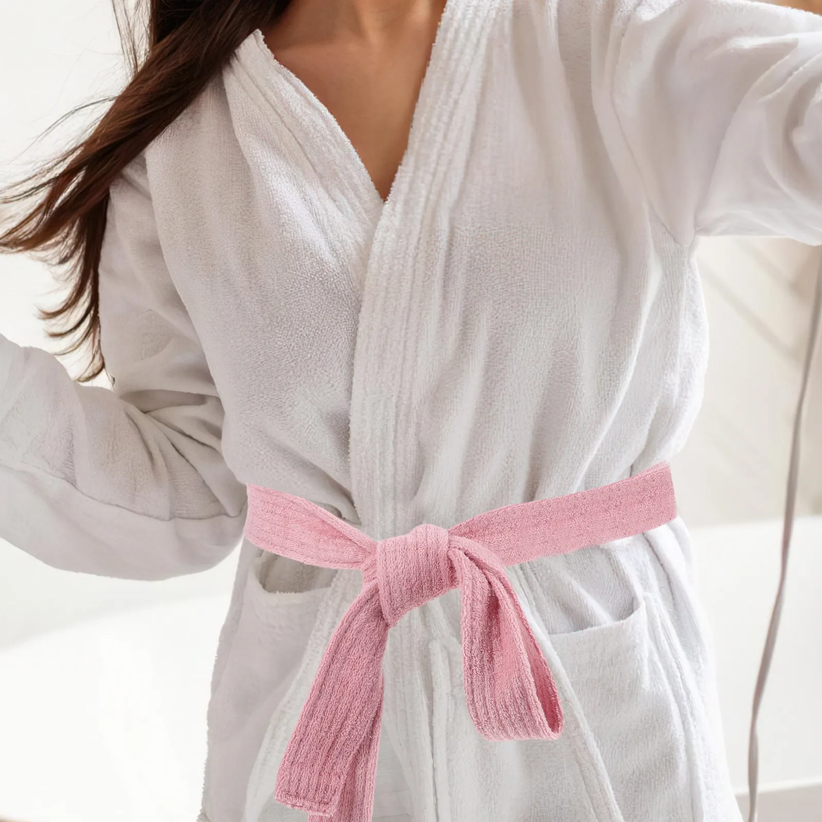 Soft Flannel Bathrobe Belt Comfortable Replacement Robe Strap for Men Women Hotel Spa Bathrobe Waist Belt Robe Strap