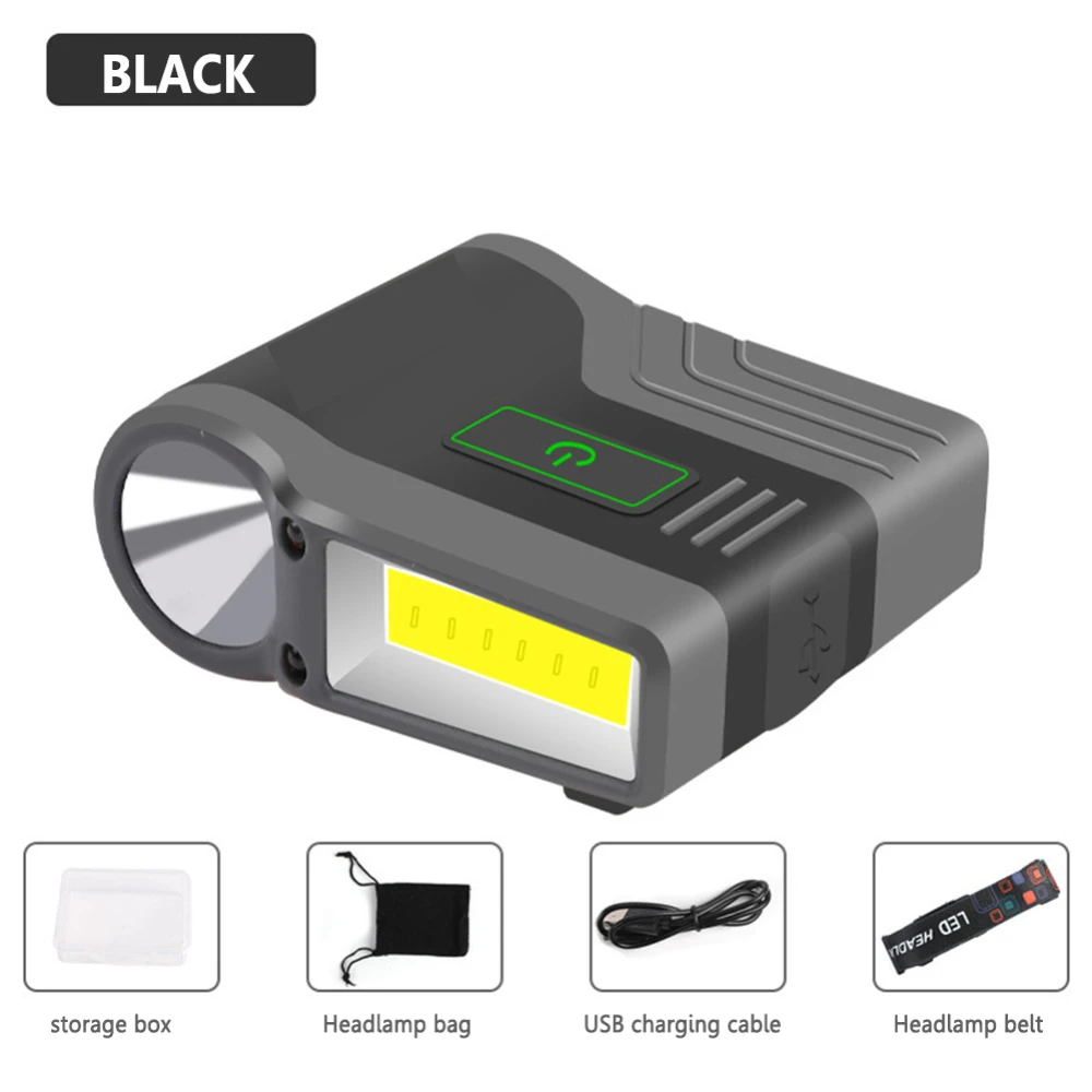 Induction COB Floodlight Headlight Cap Clip Light USB Outdoor Fishing LED Waterproof Cap Light Head Cap Lamp Camping Light