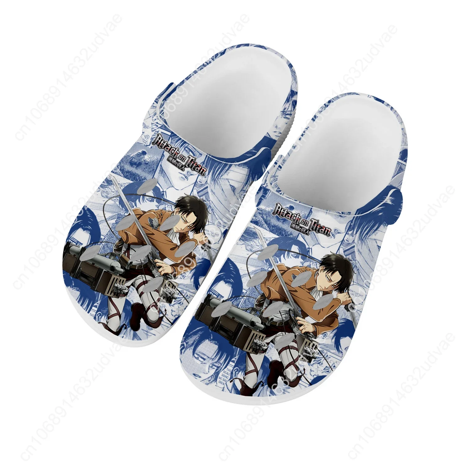 

Attack on Titan Levi Ackerman Sandals Men Women Teenager Fashion Water Shoes Garden Breathable Comfort Beach Slippers