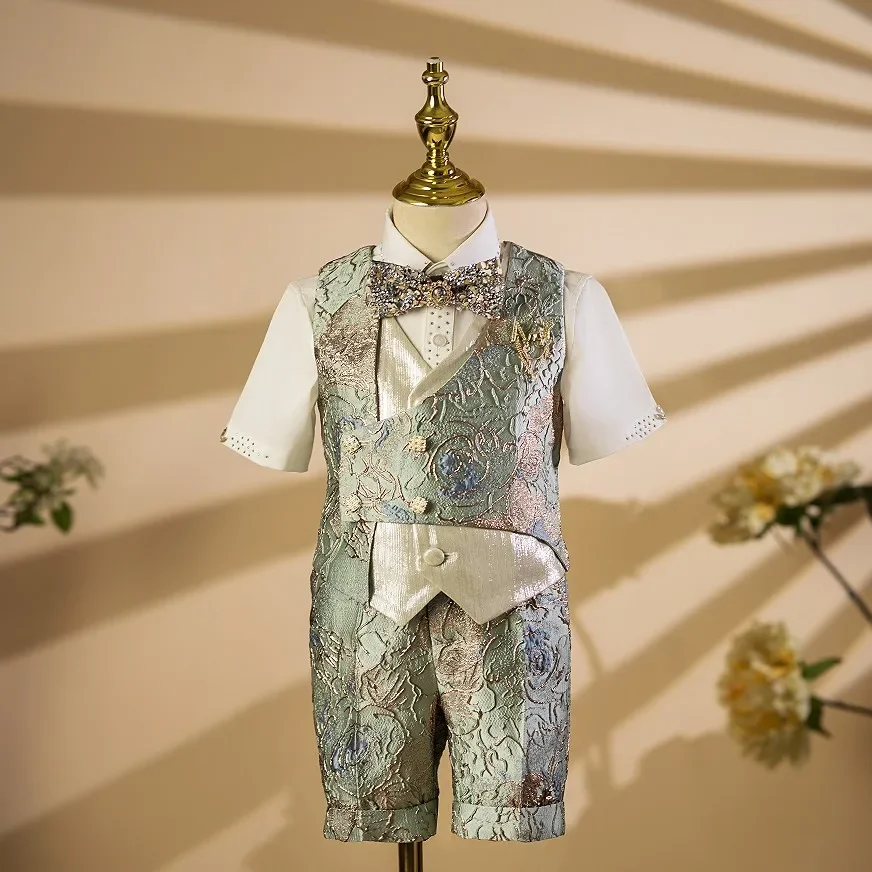 

New Boy Suit Children's Host Piano Performance Blazers Sets For Weddings Birthday Party Traje De Niño Para Bautizo