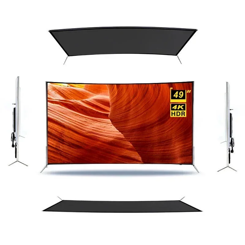 TV inteligente curvada de 50 polegadas 4K grande tela Ultra HD LED TV Smart Television TV de 50 polegadas