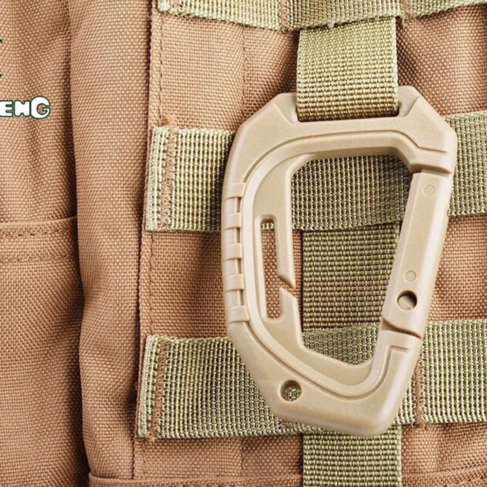 مشبك على شكل حرف D، مشبك معلق خفيف الوزن، خطاف سريع، مشبك تروس من النوع D للبقاء في الهواء الطلق، Edc (حمل يومي) #3