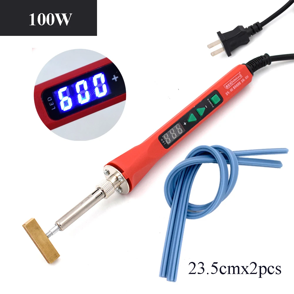 

80W 100W Soldering Iron T Heads Copper With Hot Press Strip Internal Heating Welding Welder Household Repair Pyrography Tool