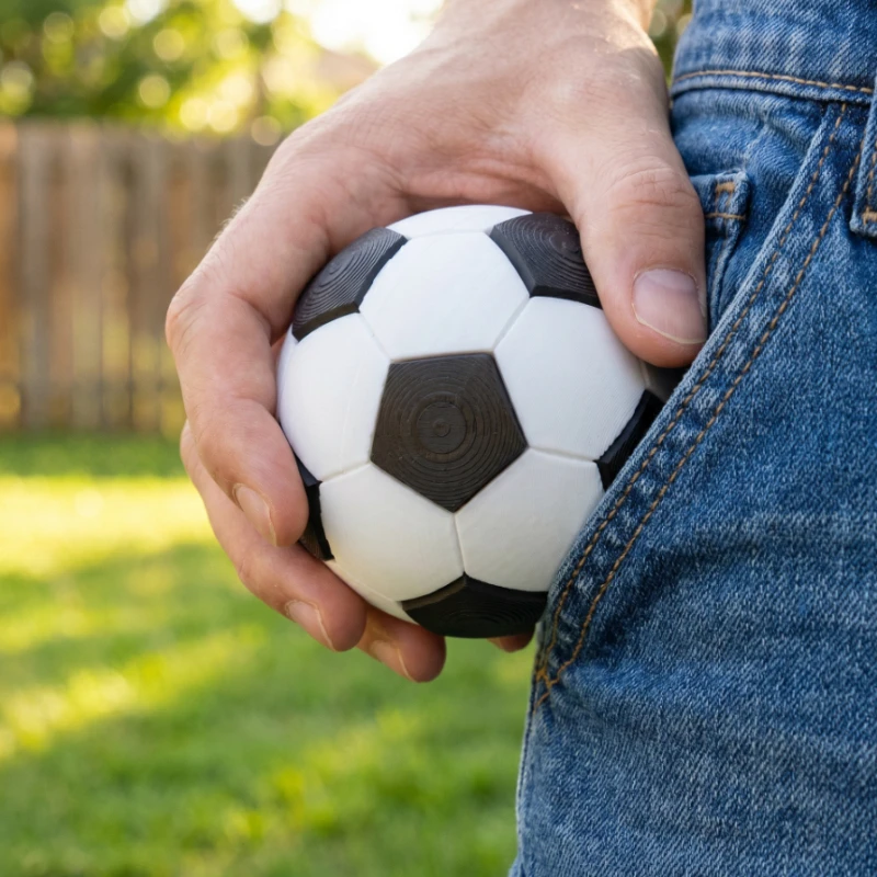 

Standard Single Popular Sport Theme Mini Football Button Fidget Toy Precision 3D Printed Work Office Leisure Mood Relief Gift