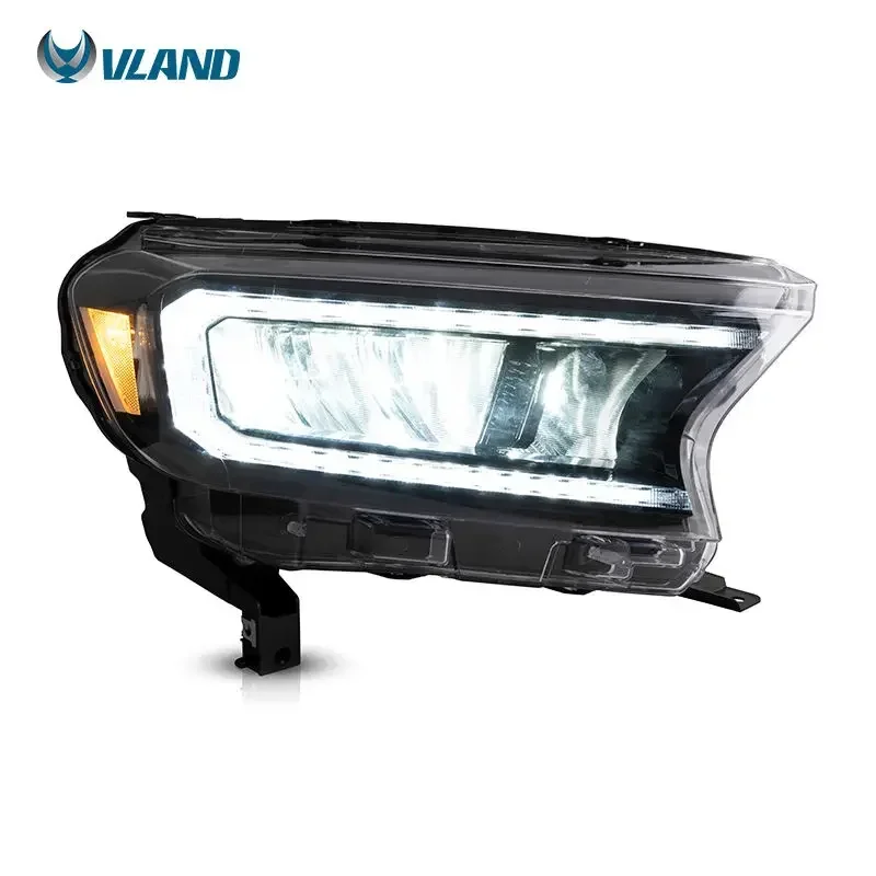 For Ford Ranger T6 T7 2015-2020 VLAND Factory Full LED Headlights Head Light Front Lamp Sequential Turn Signal  Car Accessories