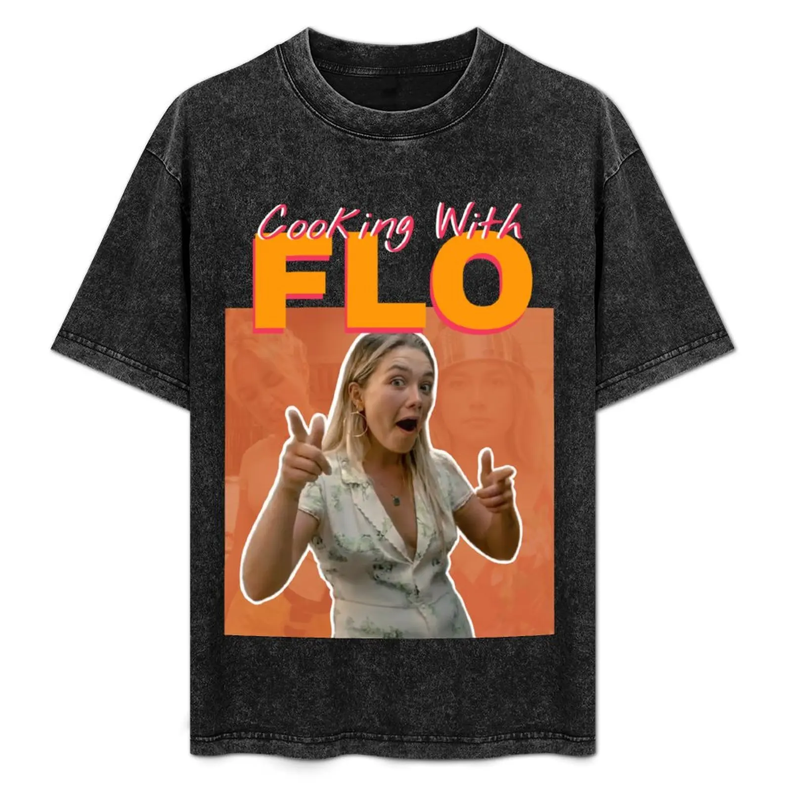 Cooking with flo T-Shirt Retro Style Print Casual Top
