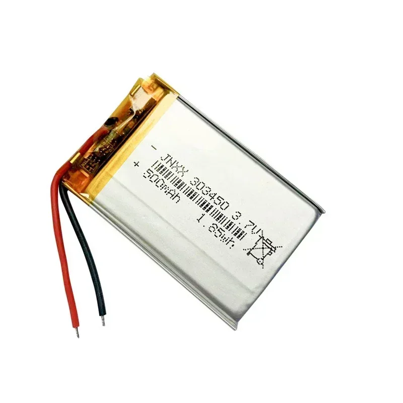 Lipo 3.7V 303450 Li-polymer Battery 500mAh Li Po Lithium Batteries Rechargeable Li-ion Cell for DVD Driving Recorder GPD Monitor