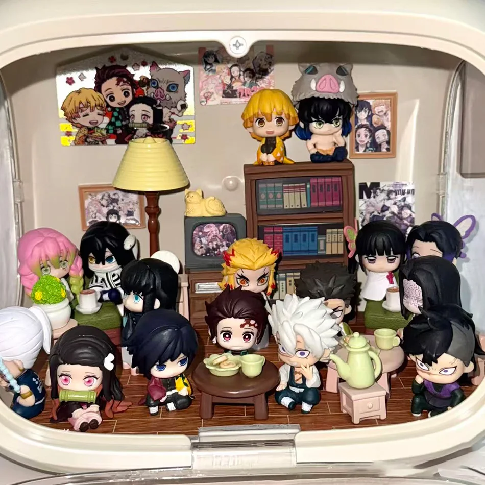 

Q Posket Figure Wholesale Demon Slayer Mini Figurine 5Pcs 10Pcs 12Pcs 15Pcs Sets Kimetsu No Yaiba Small PVC Dolls Desktop Decora
