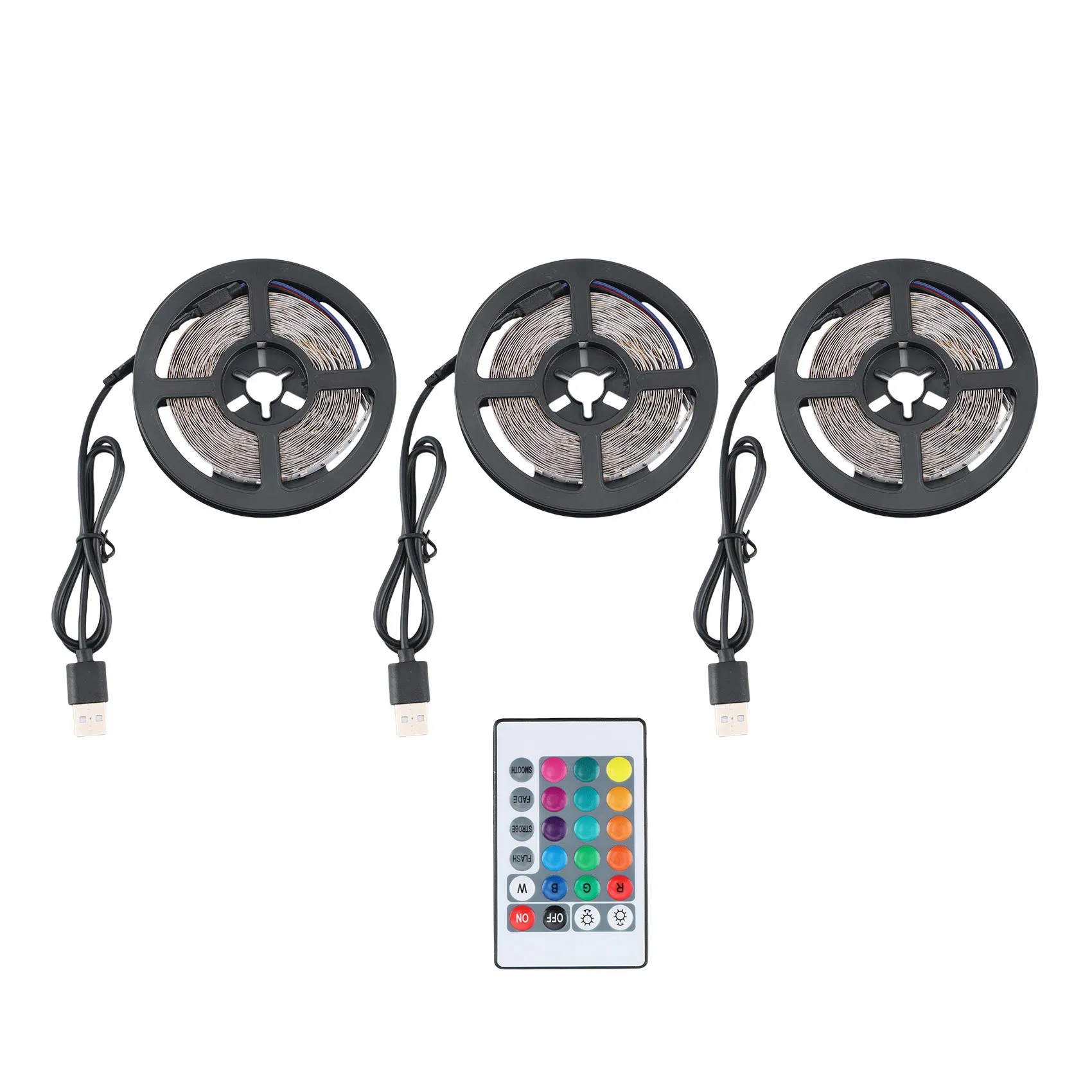 

Music 2835 LED Strips Light Flexible RGB Lamp Ribbon SMD TV Tape Waterproof Bluetooth Remote Controller