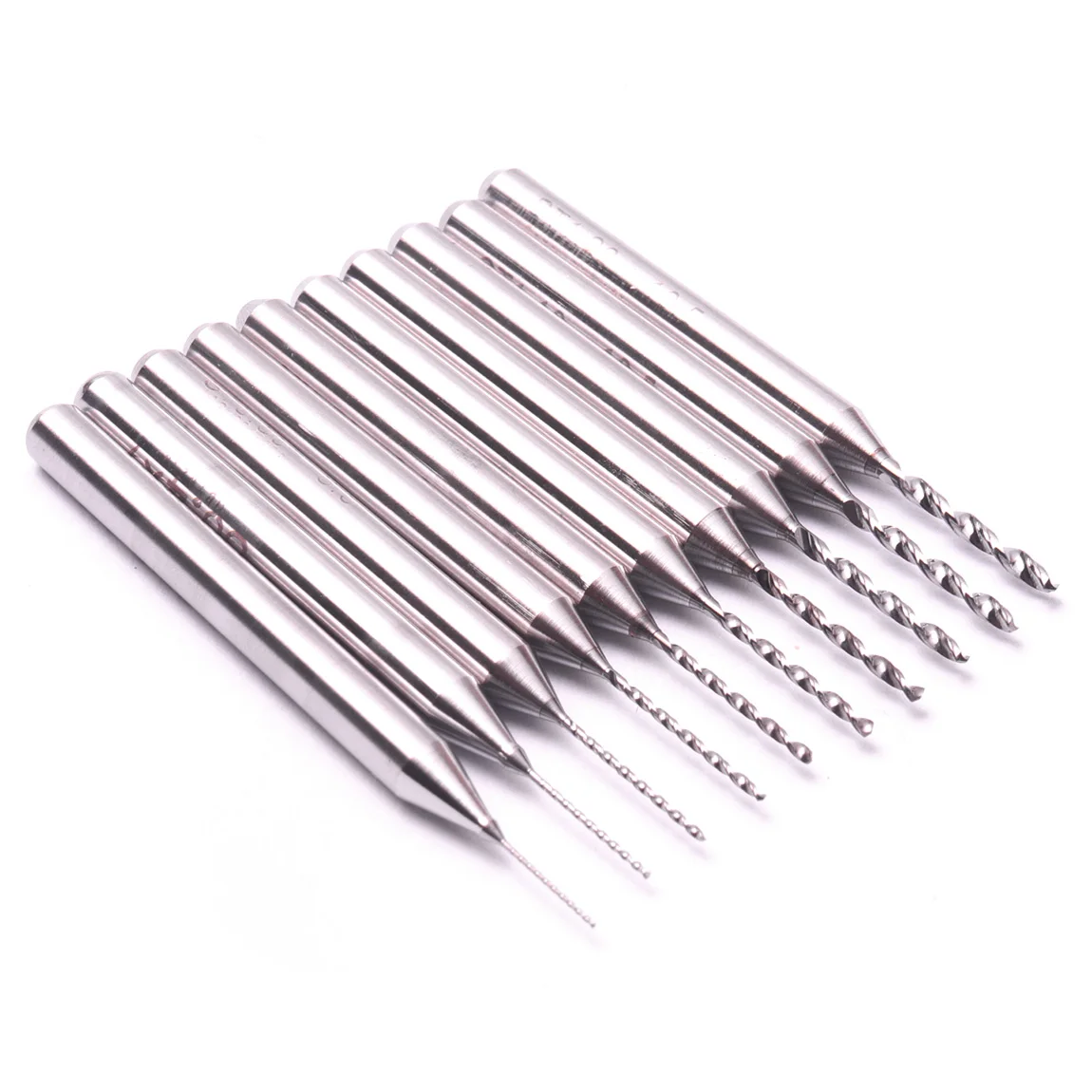 Juego de brocas de carburo PCB de 10 Uds., 0,3-1,2mm, herramienta de perforación de placa de circuito PCB, Mini taladro