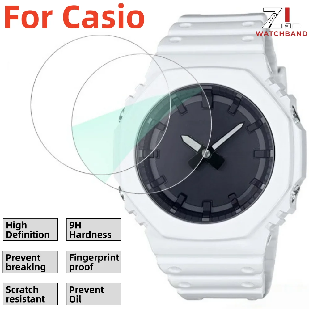 1/2pcs 9H Tempered Glass For Casio for GA-2100 GA-2110 GA-2200 Screen Protector Film Scratch Resistant Watch Accessories