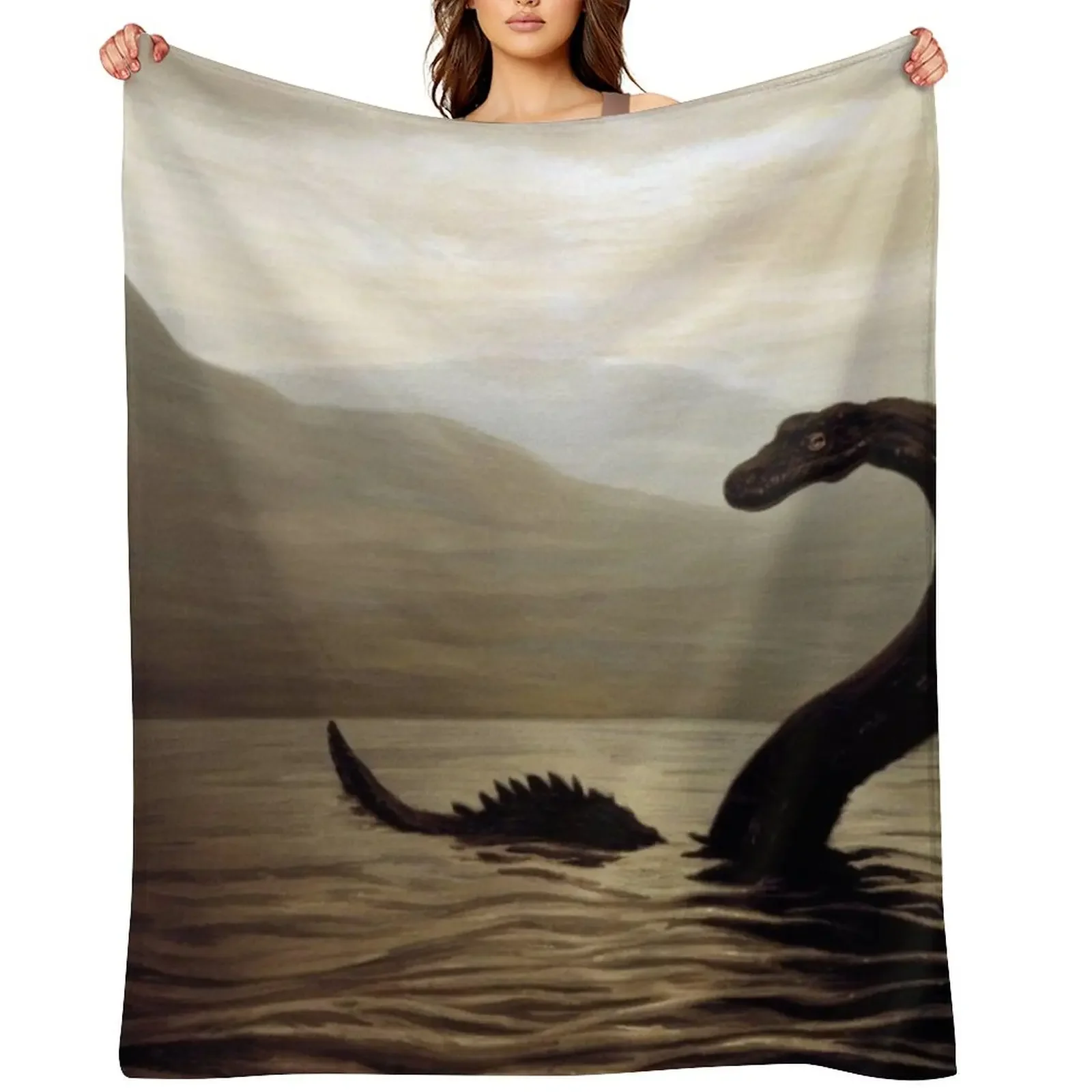 

Loch Ness monster Throw Blanket Plaid on the sofa Custom Luxury Brand For Sofa Thin Blankets