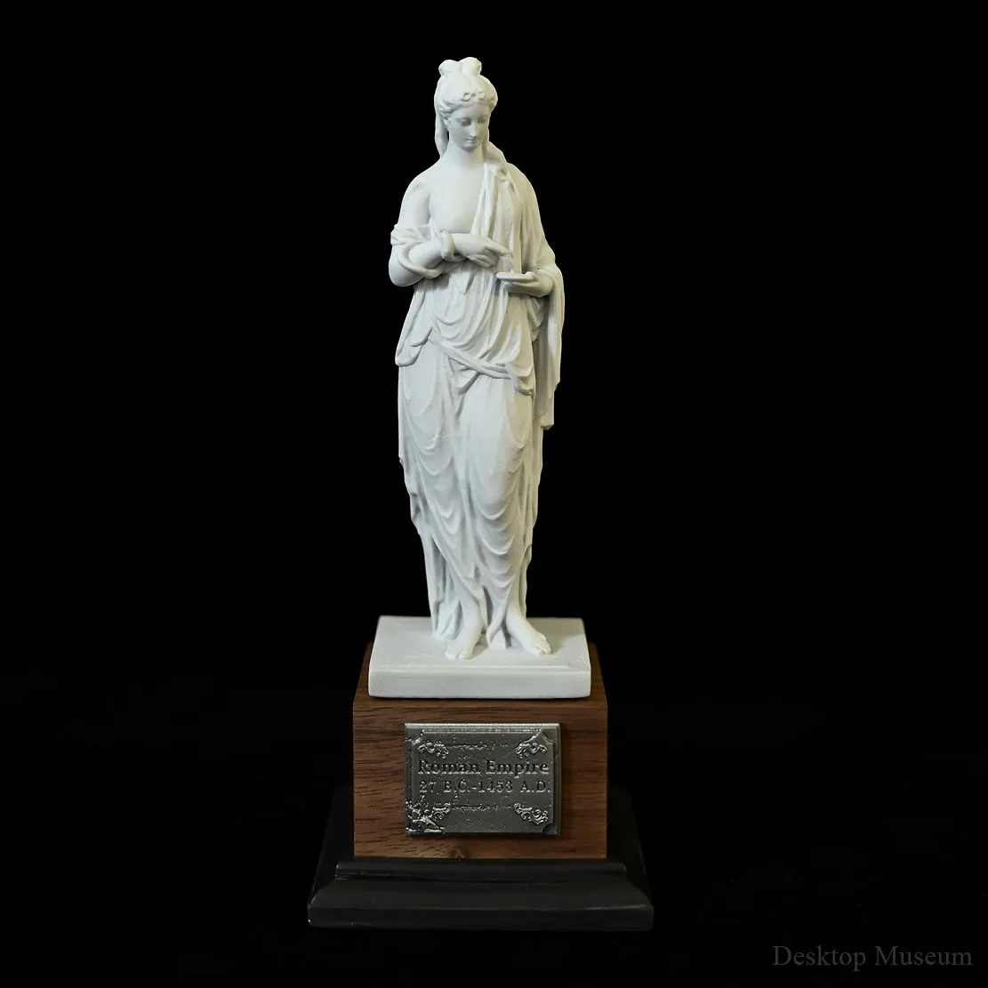 Hand-Painted Epoxy Resin Roman Goddess Statue 130/155mm - Home Office Desk Art Figurine