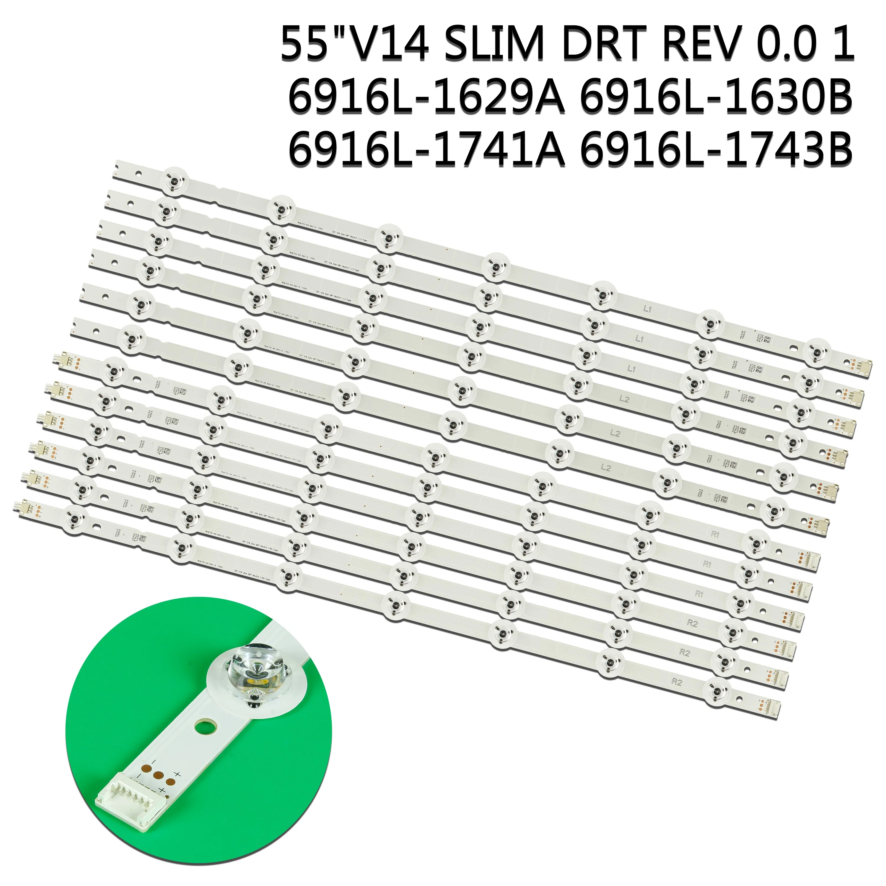 LED strip 55 V14 Slim DRT For 55LB730B 6916L-1629A 6916L-1630B 6916L-1741A 6916L-1743B 6916L-1630A 6916L-1743A LC550DUH PG F1