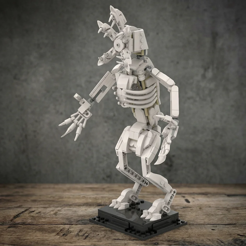 

MOC Alien Skeleton Creature Building Blocks Model, Sci-Fi Monster Figure DIY Assembly Bricks Toy for Display Gift Kids Adults