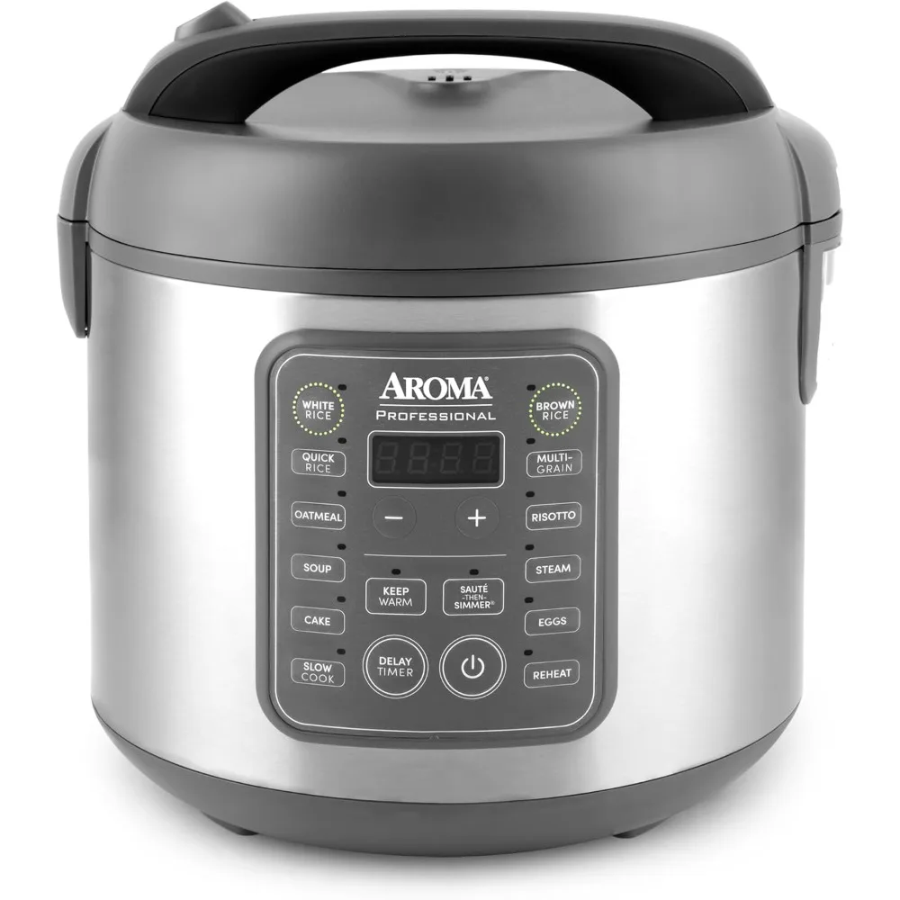 

Professional Digital Rice Cooker, 10-Cup (Uncooked) / 20-Cup (Cooked), Multicooker, Slow Cooker, Steamer, Oatmeal Cooker, Egg C