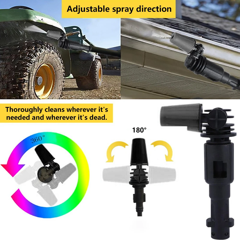 High Pressure Water Gun 360 Degree Rotating Nozzle Can Be Fanned Or Straight  Water Jet For Washing Car for Karcher Lavor Series