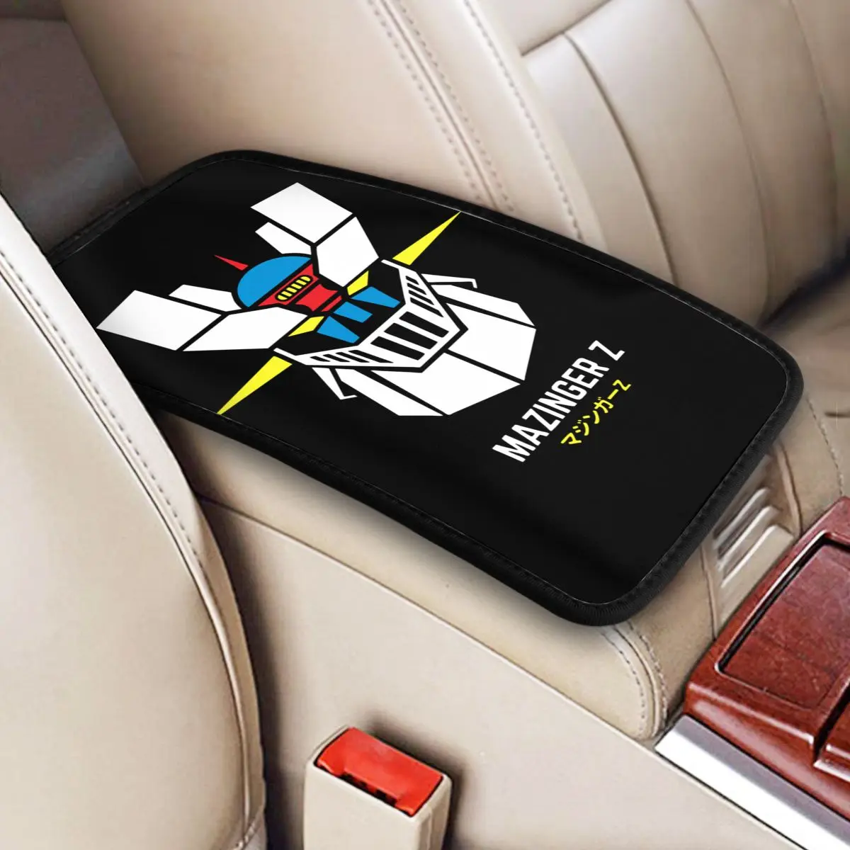 Actarus Mazinger Z Center Console Cover Pad per auto Robot Grendizer Goldorak Car Decor accessori bracciolo Cover Mat Leather