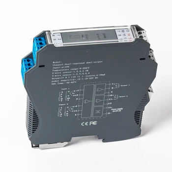 PT100 RTD temperature transmitter 4-20mA 35MM DIN mounted temperature transducer 1 1 200 degrees 100 degrees