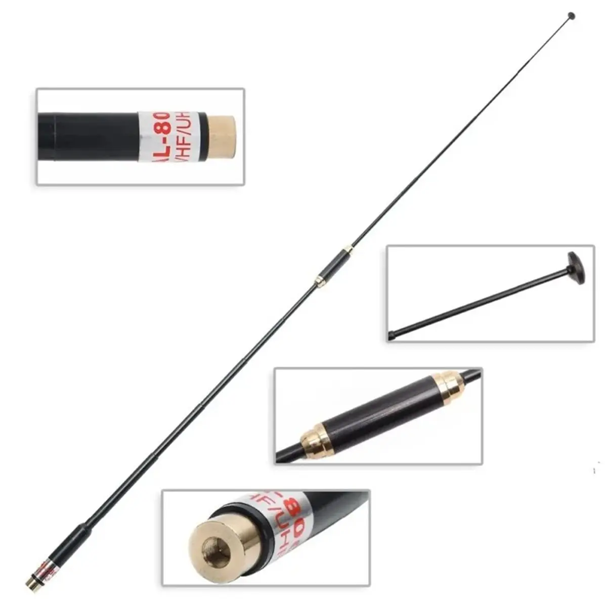 update. AL-800 Telescopic Antenna High Gain UV Dual Band 144/430MHz Walkie Talkie Telescope Rod Antenna SMA-Male