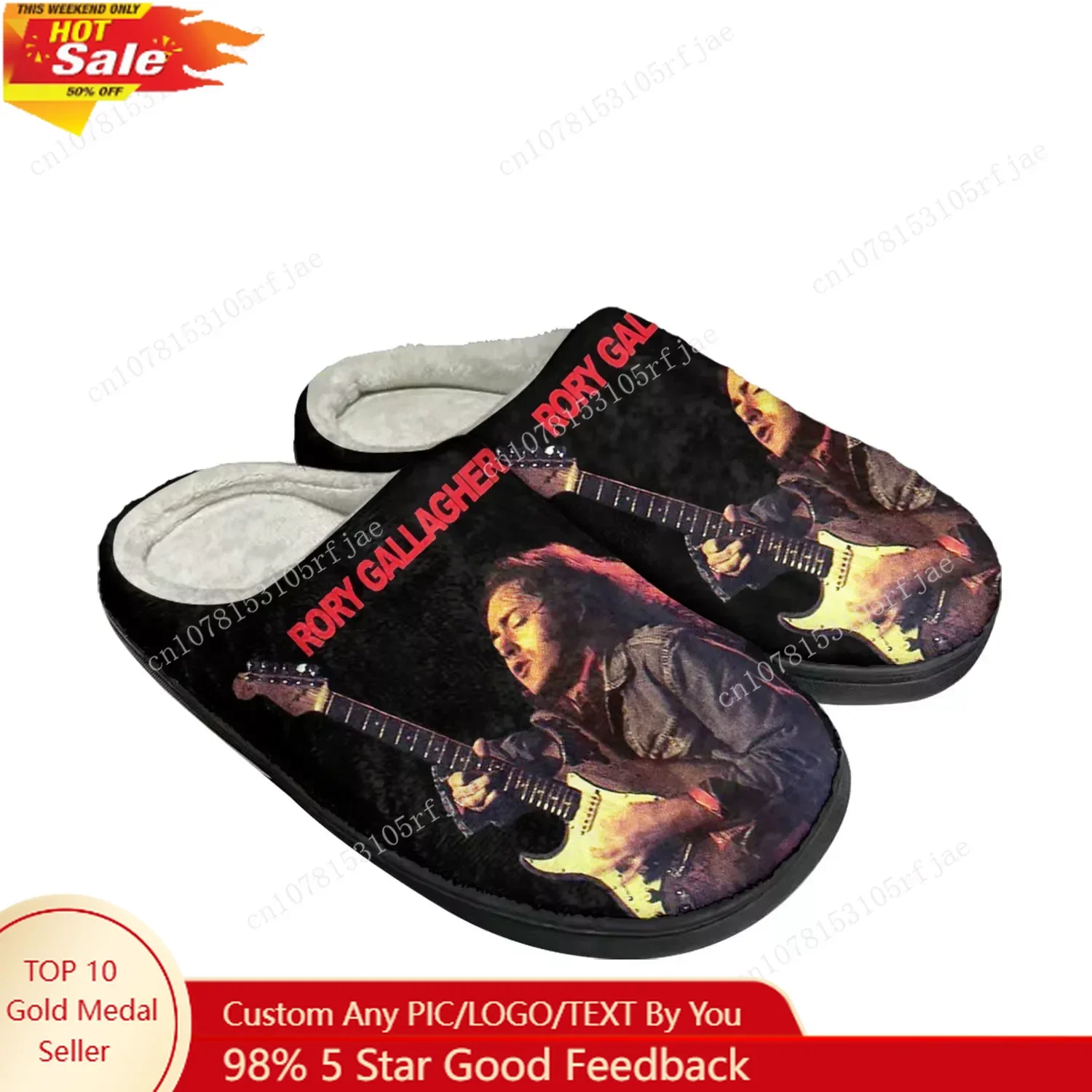 

Rory Gallagher Music Pop Home Cotton Custom Slippers Mens Womens Sandals Plush Bedroom Casual Keep Warm Shoes Thermal Slipper