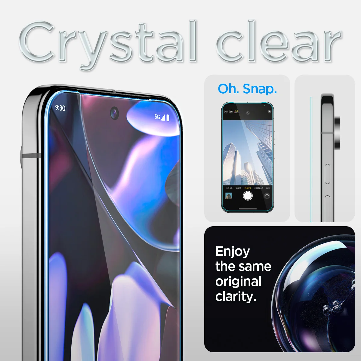 Spigen Glas.tR EZ Fit Folia Ochronna na Ekran do Google Pixel 10/9 Pro XL, 10/9 Pro, 10/9 — zdjęcie produktu 4