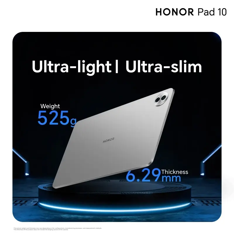 100% نسخة عالمية أصلية HONOR Pad 10 معالج Snapdragon 7 Gen 3 شاشة LCD مقاس 12.1 بوصة بطارية 10100mAh شحن فائق HONOR 35W نظام MagicOS 9.0 - 4