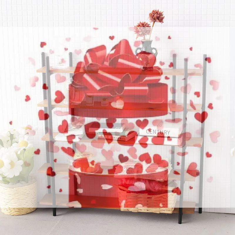 

Миниатюрная книжная полка для кукольного домика 1/12, пятиуровневая, модель для хранения, декоративная подставка, мебель, игрушка