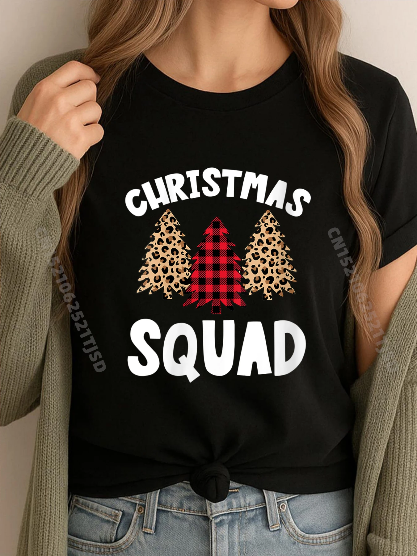 

Womens Christmas Squad Family Group Matching Christmas Pajama Party Clothing Harajuku Korean