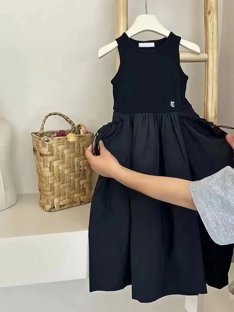 Vestido Bora para Niñas, Falda Negra Informal, Estilo Princesa, Primavera, Nuevo Estilo, Tela de Temporada Primavera, Edad de 6 Meses a 12 Años