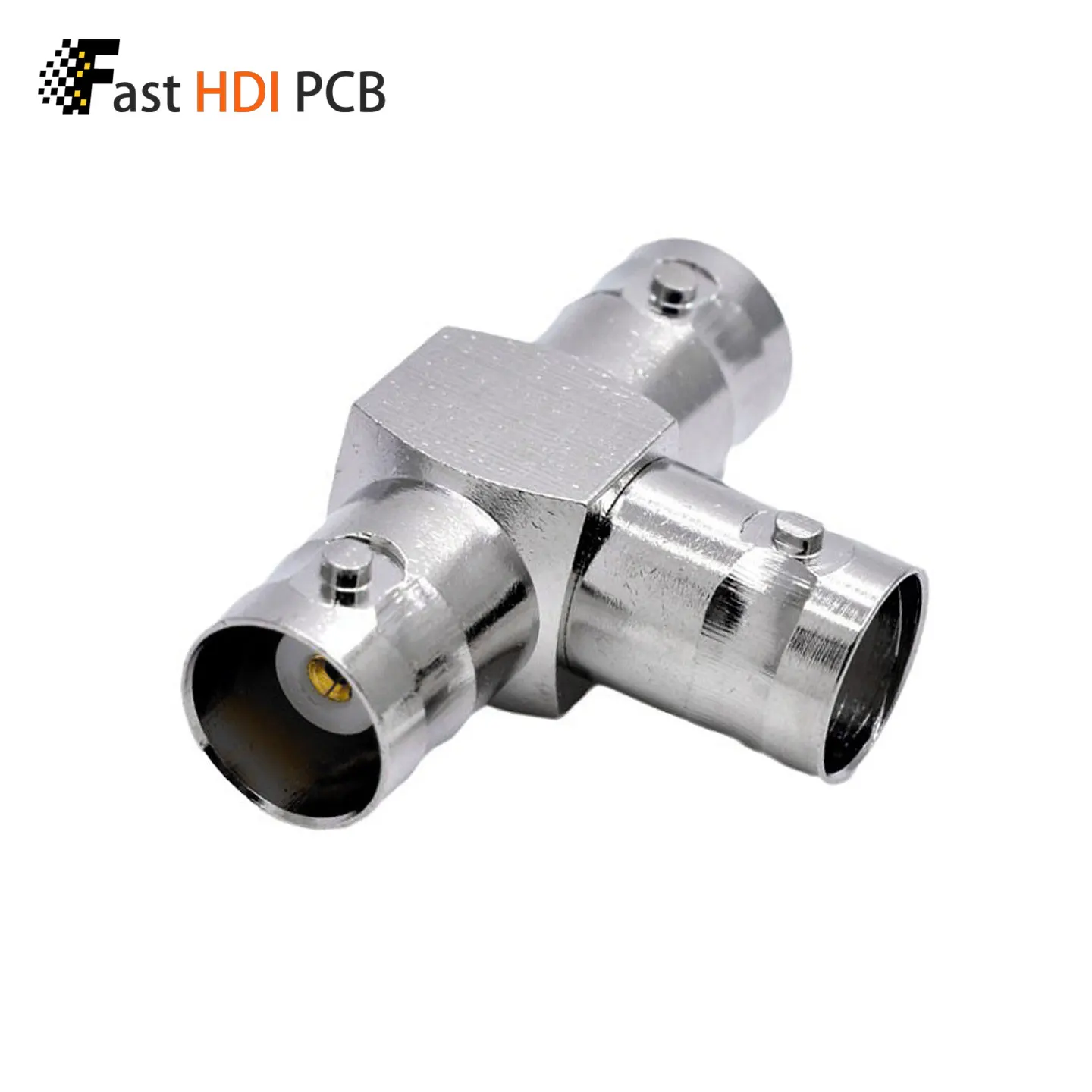 BNC Triple Female Adapter 1 Female to 2 Female Connector 3-Way Coaxial Signal Splitter 50 Ohm Copper Body for CCTV Surveillance