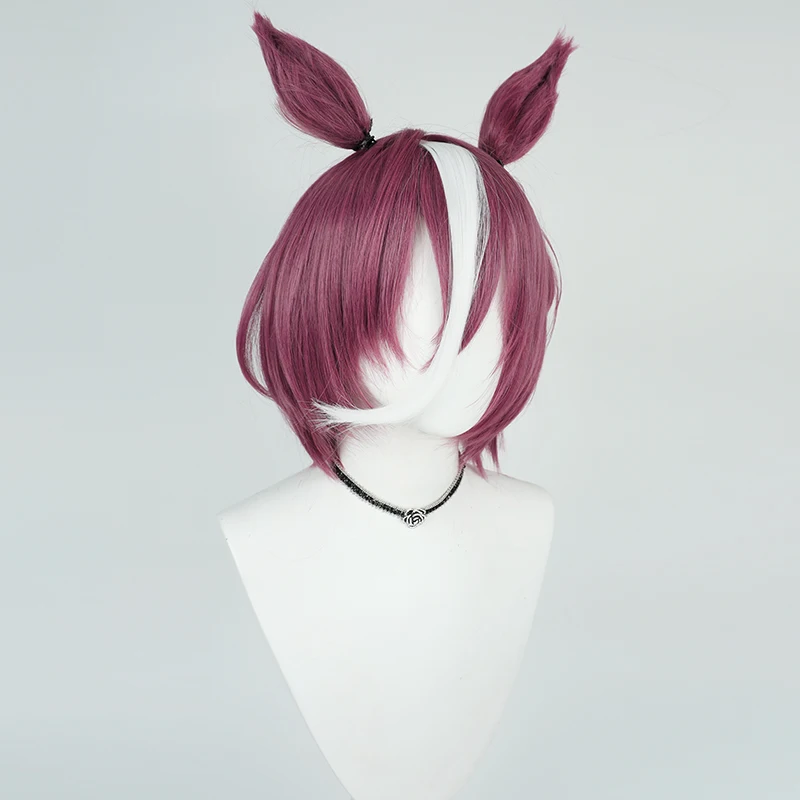 Juego Uma Musume Pretty Derby Cosplay Tanino Gimlet peluca orejas cola disfraz de fiesta de Halloween pelo sintético fibra resistente al calor