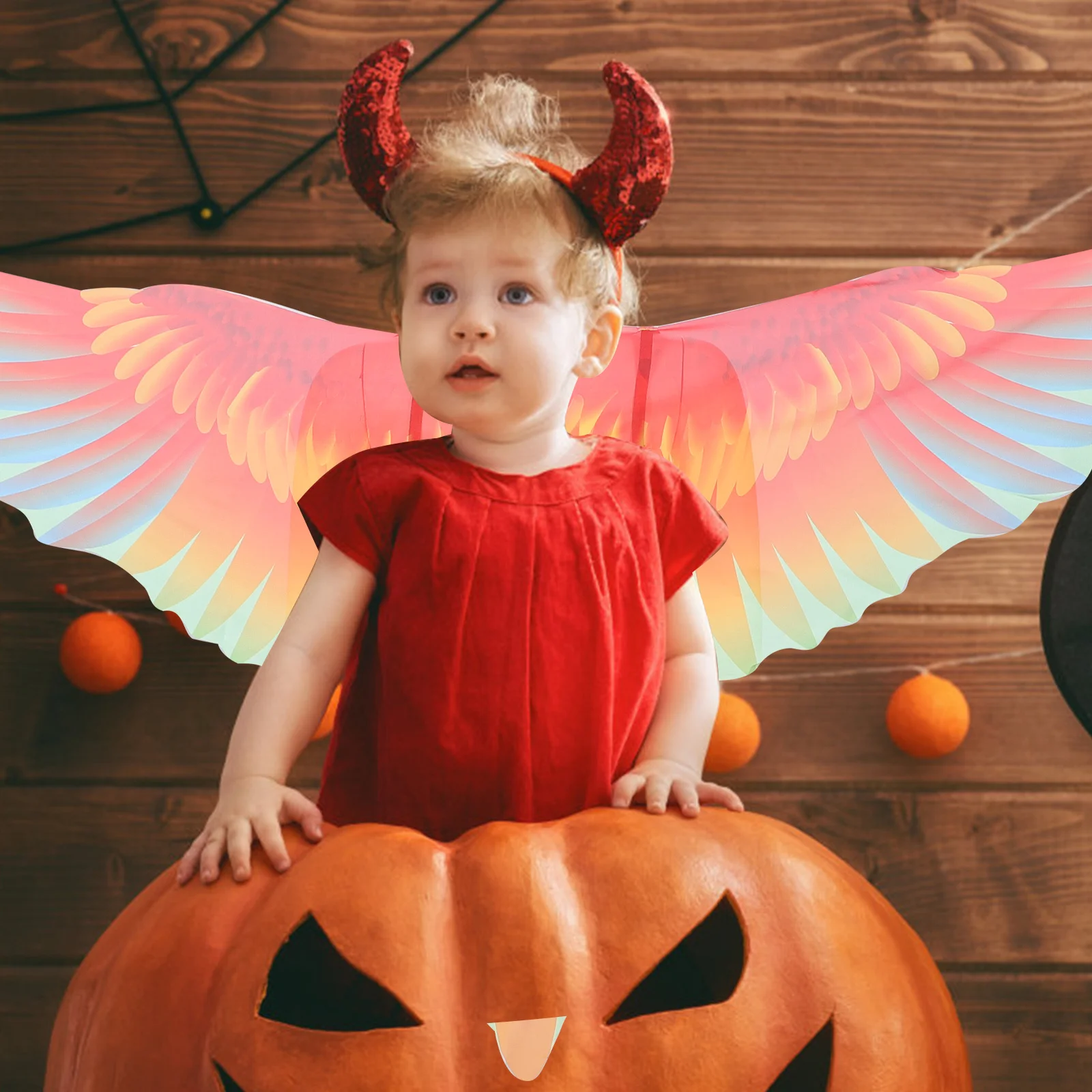 1 ensemble d'ailes de perroquet pour enfants, masque d'oiseau, accessoires de déguisement de fête d'halloween, ailes de perroquet, accessoires de Costume d'halloween