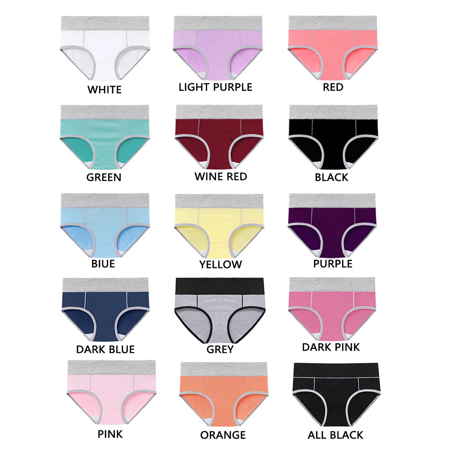 Women's Cotton Underwear High Waist Stretch BriefsSoft Underpants Ladies Full Coverage Panties 4 Pack