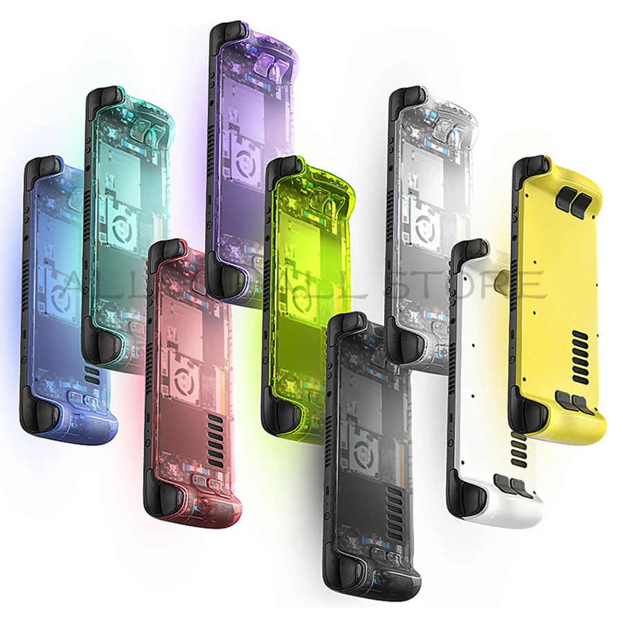 DIY Replacement Shell Case Set Custom Skin Cover Transparent Back Plate + Buttons for Steam Deck Steamdeck Gaming Accessories