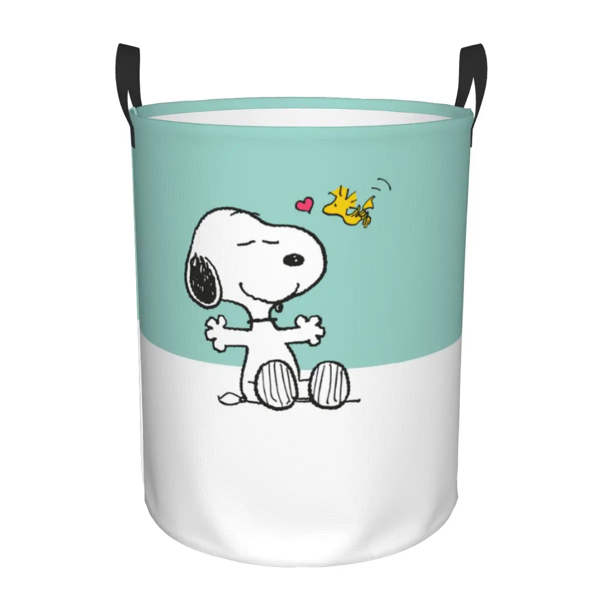 사용자 정의 S-Snoopys 애니메이션 세탁 바구니 대형 옷 보관 바구니 어린이를위한 장난감 빈 주최자