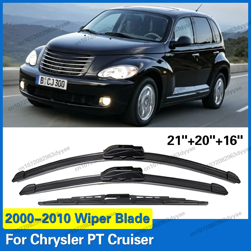 For Chrysler PT Cruiser 2000 - 2010 Front Rear Windshield Wiper Blades 3pcs Windscreen Window Accessories 21