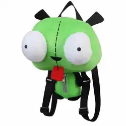 Mochila De felpa de dibujos animados para niños, morral Escolar de dibujos animados, color verde