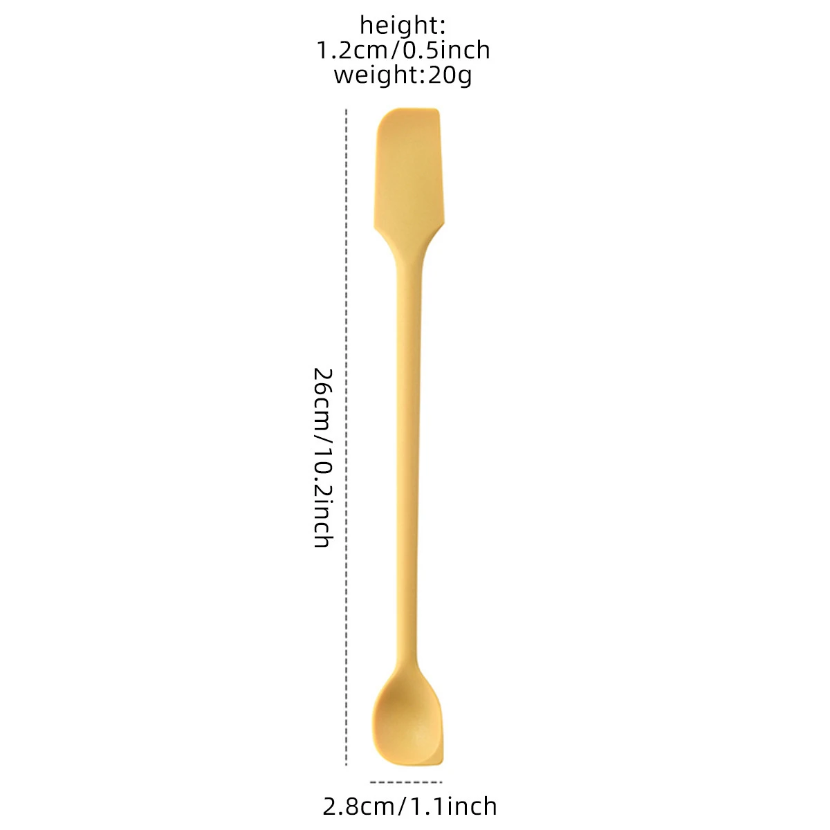 Silicone Spatula Set Double-Headed Scraper Long Hand Stirring Spoon Jam Cream Deep Bottle Spatula Coffee Spoon Party Supplies
