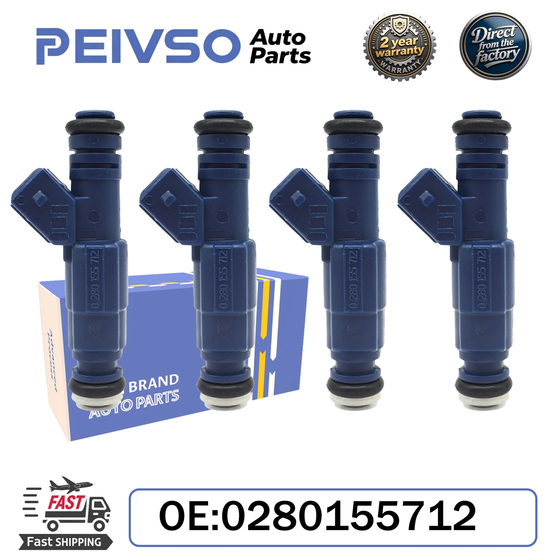 PEIVSO 0280155712 4621116 90487344 Inyector de combustible renovado para CADILLAC&SAAB CATERA / 9-5 / 900 / 9000 2.5L V6 / 3.0L V6