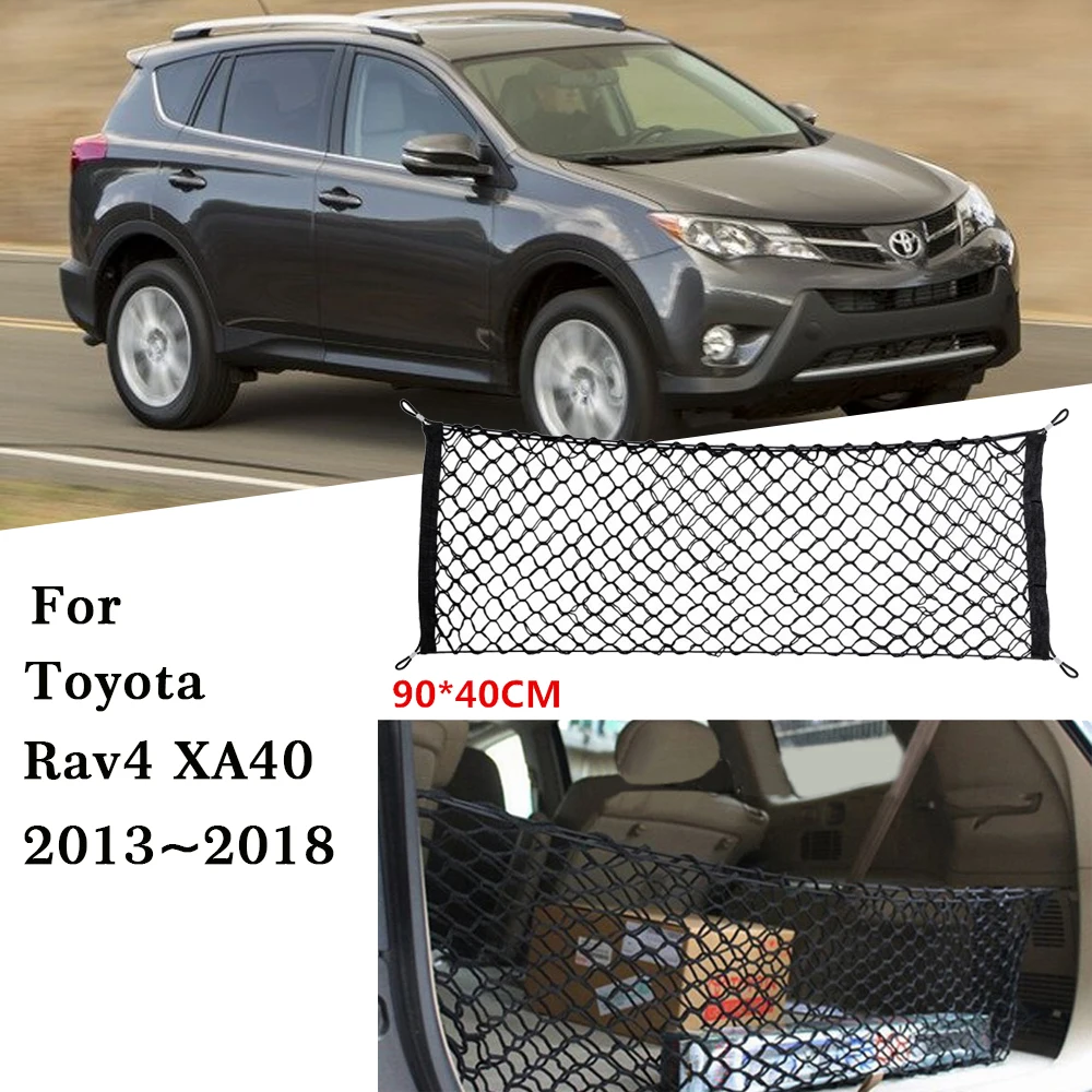 

for Toyota Rav4 XA40 2013~2018 Car Boot Trunk Net Nylon Rear Back Cargo Trunk Storage Organizer Luggage Nets Auto Accessories