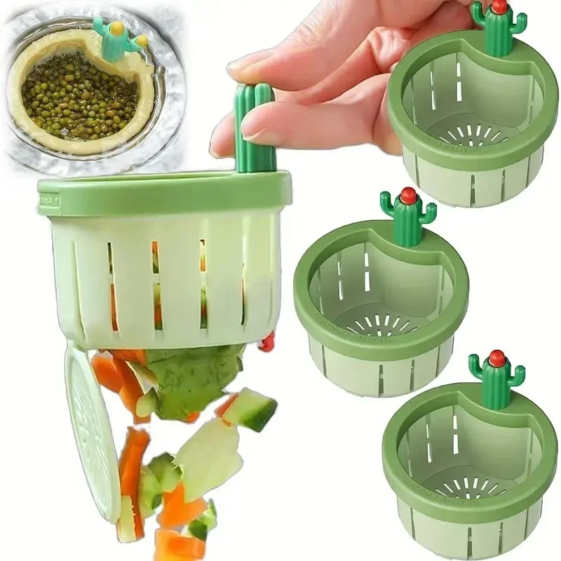 1pc Cactus Sink Filter Household Kitchen Drainage Basket Sink Debris Anti-blocking Anti-smell Anti-bug Strainer Sink Accessories