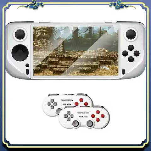 E6 Handheld Game Console With Dual 2.4G Wireless Controller 32GB 6000+Games Support For GBA GBC PSP PS1 N64 B