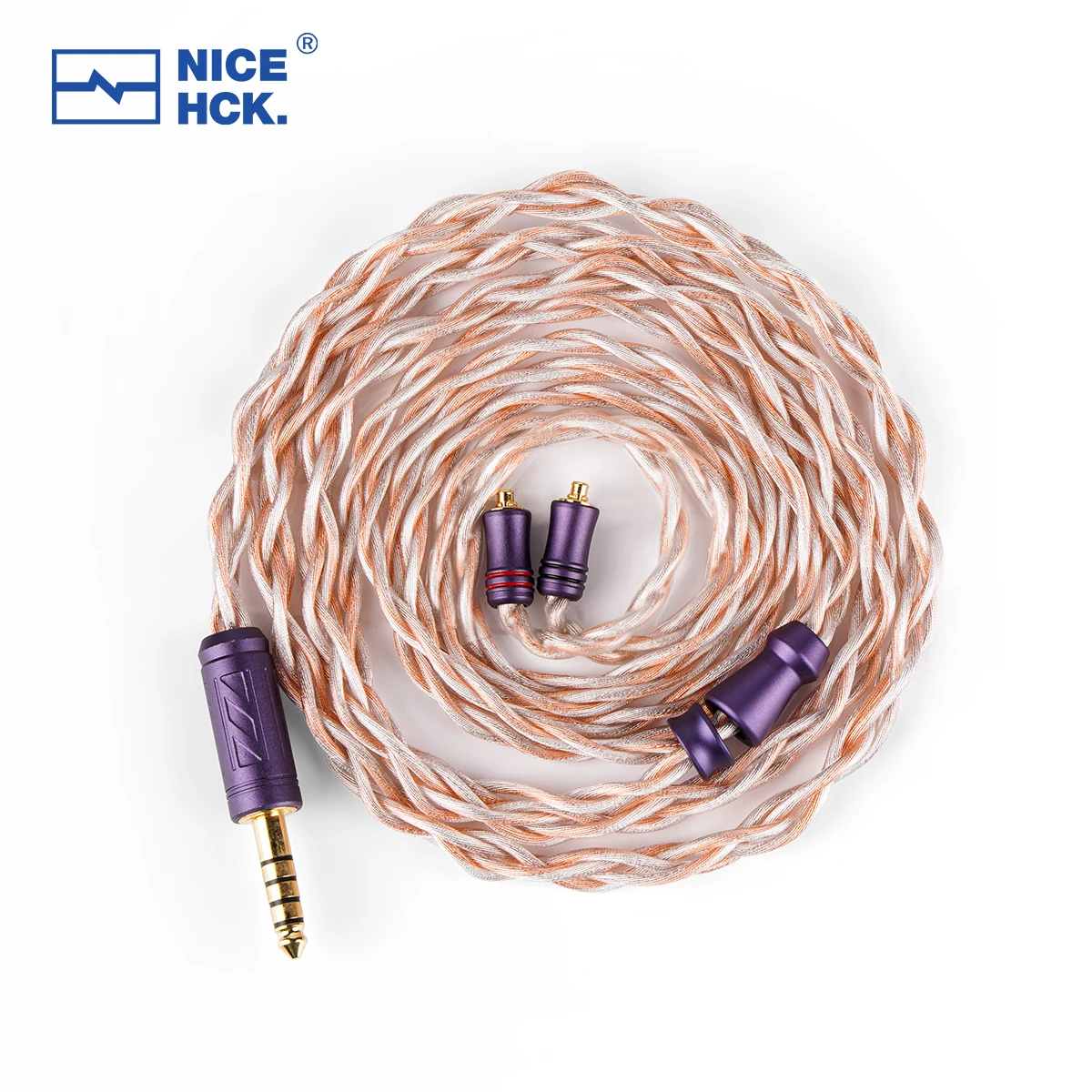 NICEHCK TriSPC HiFi كابل الصوت 7N ثلاثة أنواع الفضة مطلي النحاس سلك صوتي MMCX/2Pin 4.4 مللي متر مطلية بالذهب التوصيل ل NX8 IEM