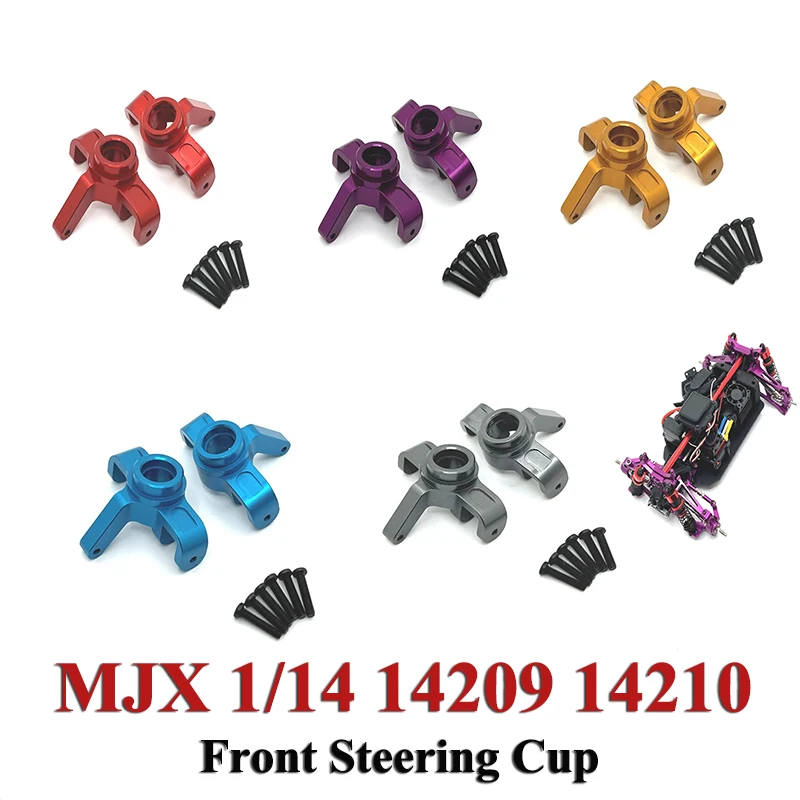 MJX 1/14 14209 14210 Parti di automobili RC Aggiornamento in metallo Gruppo sterzo Tazza posteriore Auto Shell Struts Sterzo anteriore Tirante Staffa asta